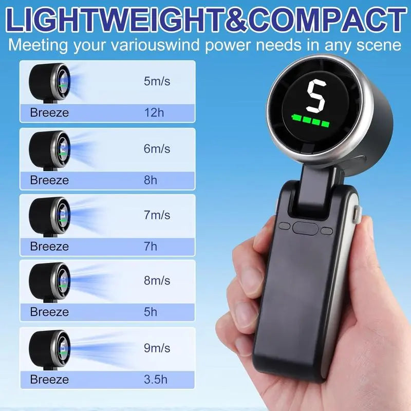 Portable Handheld Turbo Fan, 5 Gear Wind,4000Mah Battery Operated, up to 10 Working Hours, 3 in 1 Hand Fan Rechargeable with Air Turbo Tech Cooling Fan for Outdoor Activities, Travel, Working Fathersdaygift Portable Handheld Turbo Fan, 5 Gear Wind,4000Mah Battery Operated, up to 10 Working Hours, 3 in 1 Hand Fan Rechargeable with Air Turbo Tech Cooling Fan for Outdoor Activities, Travel, Working Fathersdaygift
