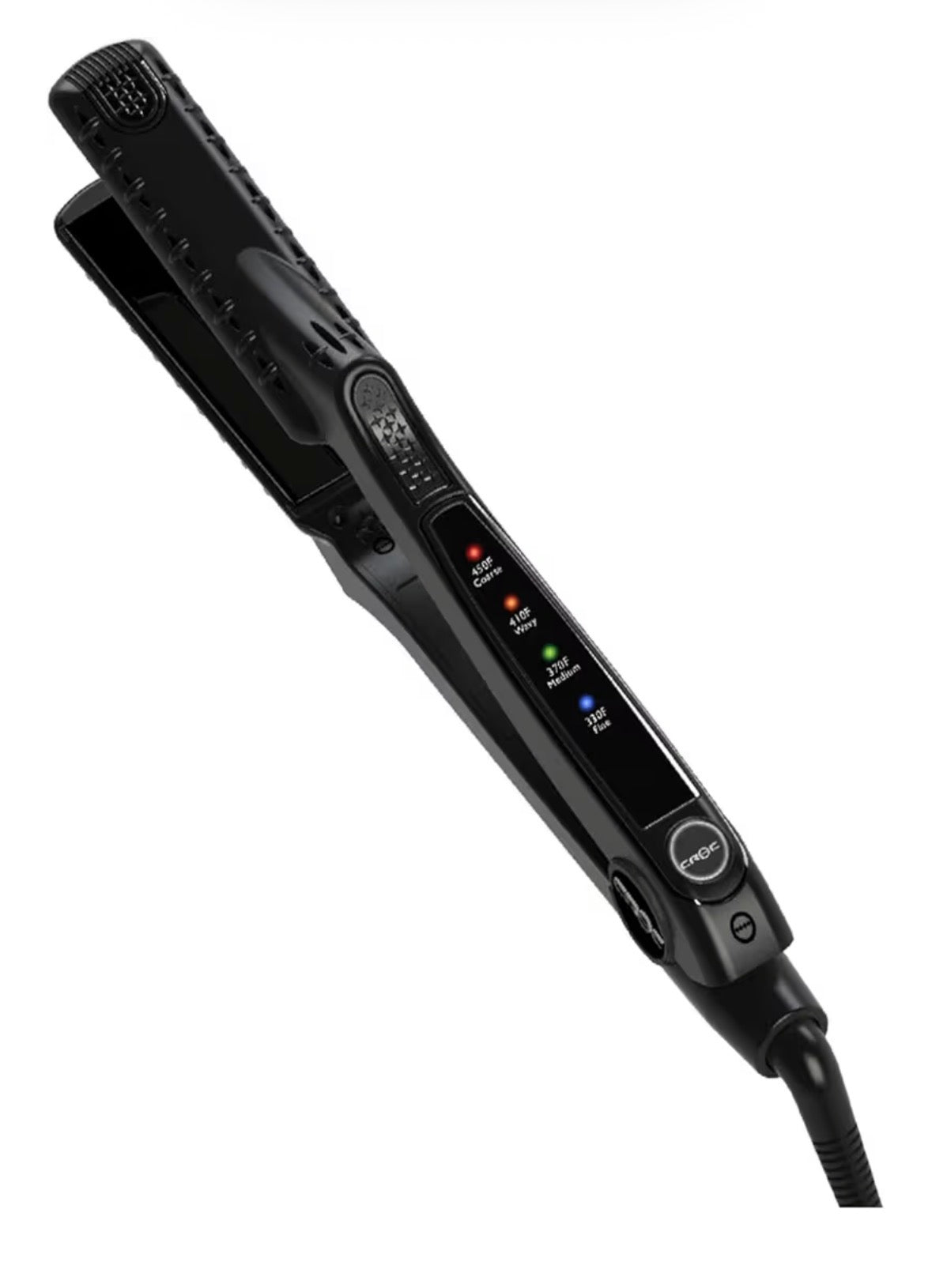 Croc Flat Iron Led Titanium Black Sleek Shine Hair Straightener Croc Flat Iron Led Titanium Black Sleek Shine Hair Straightener