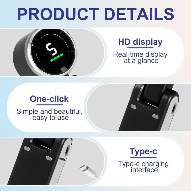 Portable Handheld Turbo Fan, 5 Gear Wind,4000Mah Battery Operated, up to 10 Working Hours, 3 in 1 Hand Fan Rechargeable with Air Turbo Tech Cooling Fan for Outdoor Activities, Travel, Working Fathersdaygift Portable Handheld Turbo Fan, 5 Gear Wind,4000Mah Battery Operated, up to 10 Working Hours, 3 in 1 Hand Fan Rechargeable with Air Turbo Tech Cooling Fan for Outdoor Activities, Travel, Working Fathersdaygift