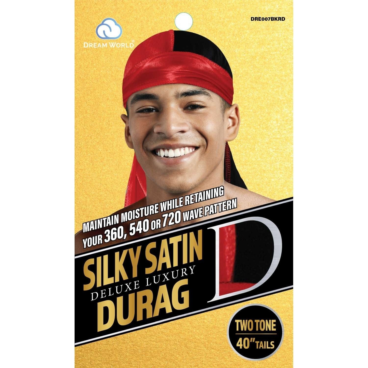 Dream Men Durag Smooth Thick Black Red Dream Men Durag Smooth Thick Black Red