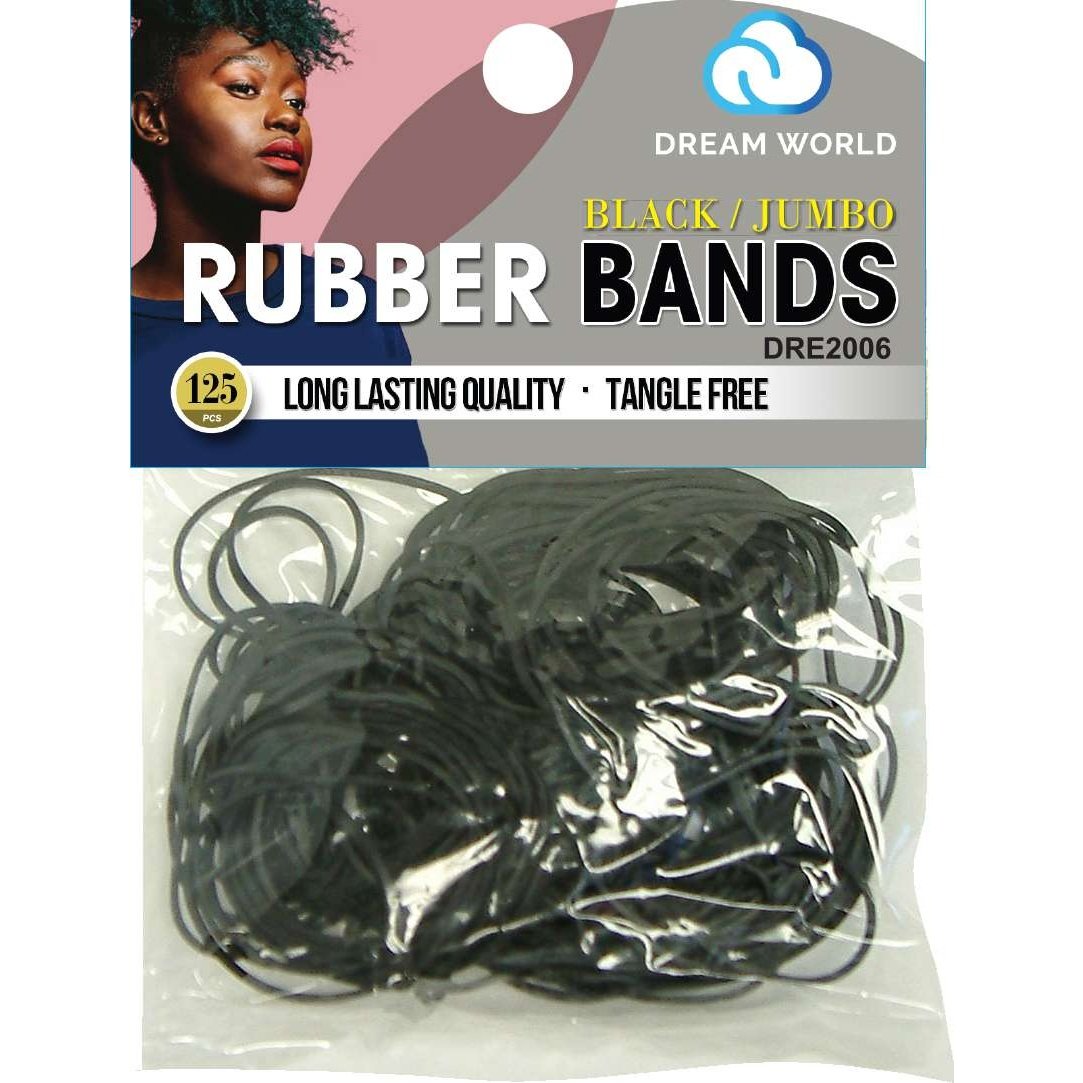 Dream Rubber Bands 125Ct Jumbo Black Dream Rubber Bands 125Ct Jumbo Black