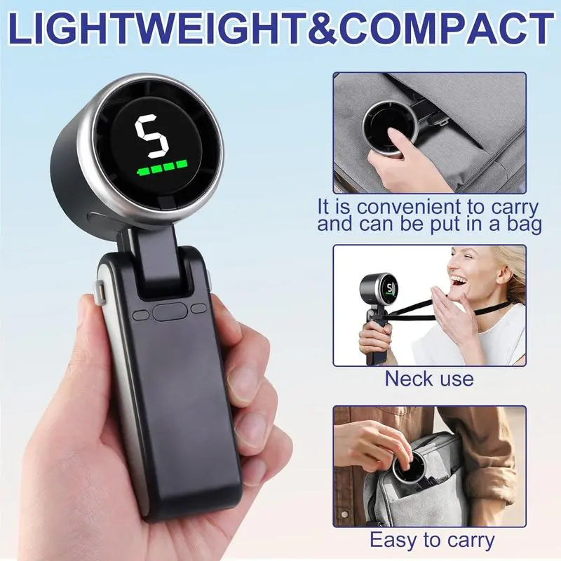 Portable Handheld Turbo Fan, 5 Gear Wind,4000Mah Battery Operated, up to 10 Working Hours, 3 in 1 Hand Fan Rechargeable with Air Turbo Tech Cooling Fan for Outdoor Activities, Travel, Working Fathersdaygift Portable Handheld Turbo Fan, 5 Gear Wind,4000Mah Battery Operated, up to 10 Working Hours, 3 in 1 Hand Fan Rechargeable with Air Turbo Tech Cooling Fan for Outdoor Activities, Travel, Working Fathersdaygift