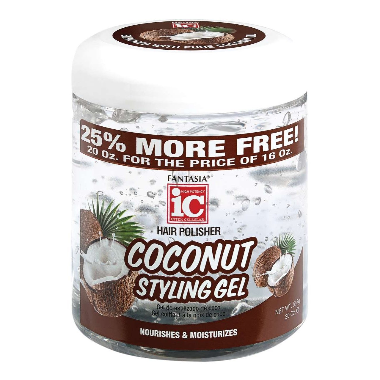 Fantasia Ic Hair Polisher Coconut Styling Gel Fantasia Ic Hair Polisher Coconut Styling Gel
