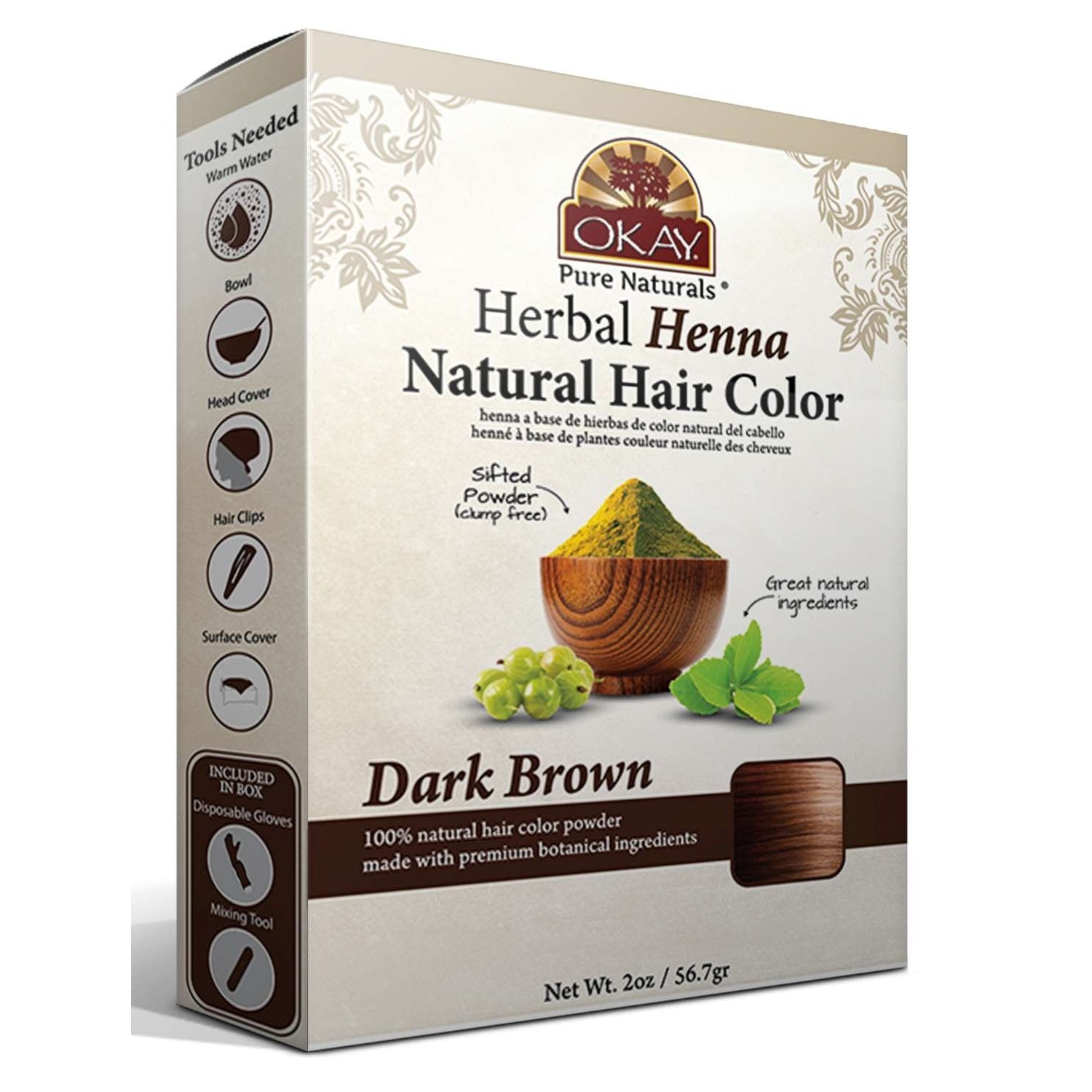 Okay Henna Haircolor Dark Brown Okay Henna Haircolor Dark Brown