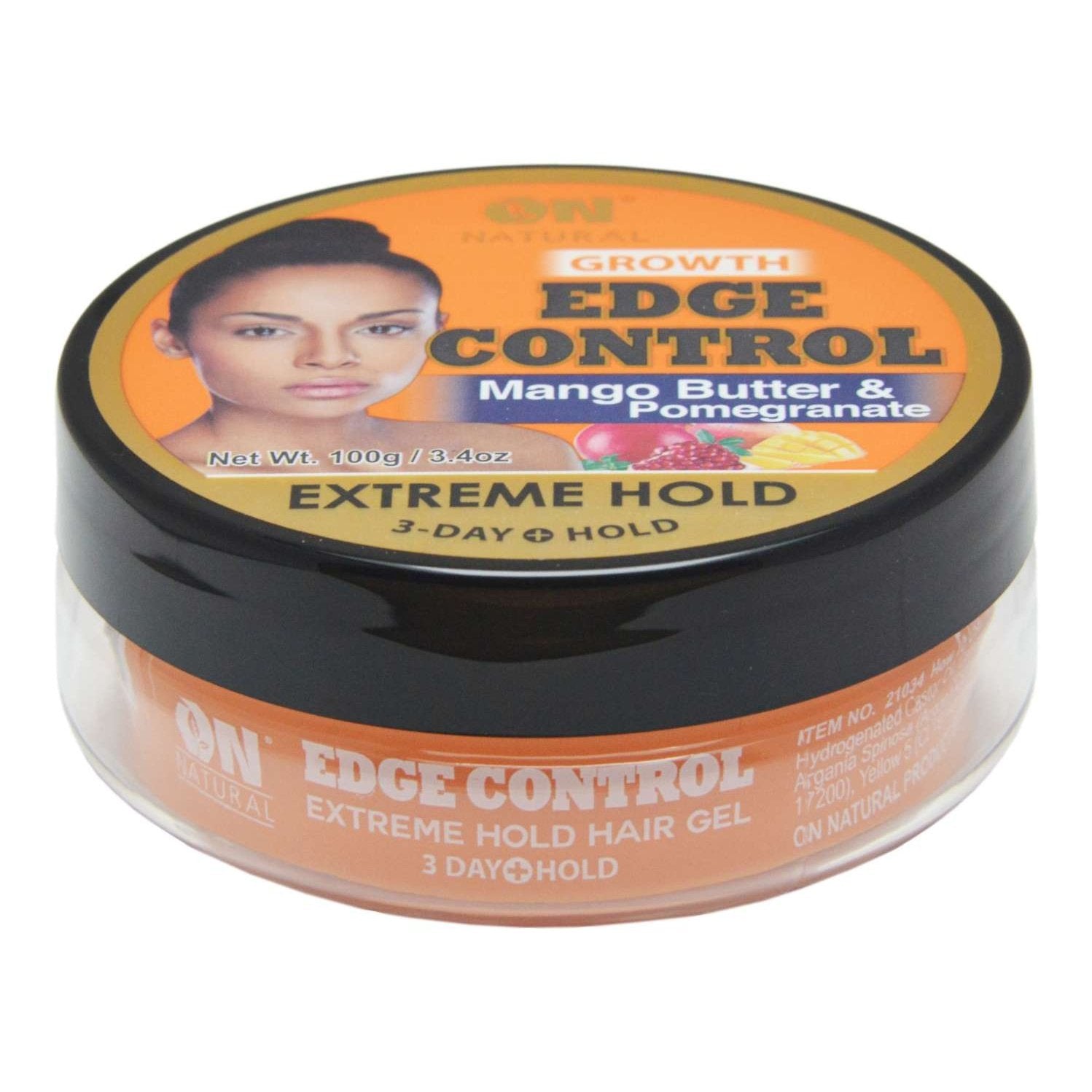On Natural Edge Control Extreme Hold Hair Gel Mango Butter Pomegranate On Natural Edge Control Extreme Hold Hair Gel Mango Butter Pomegranate