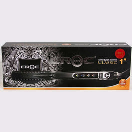 Croc Flat Iron Led Titanium Black  Sleek Shine Hair Straightener