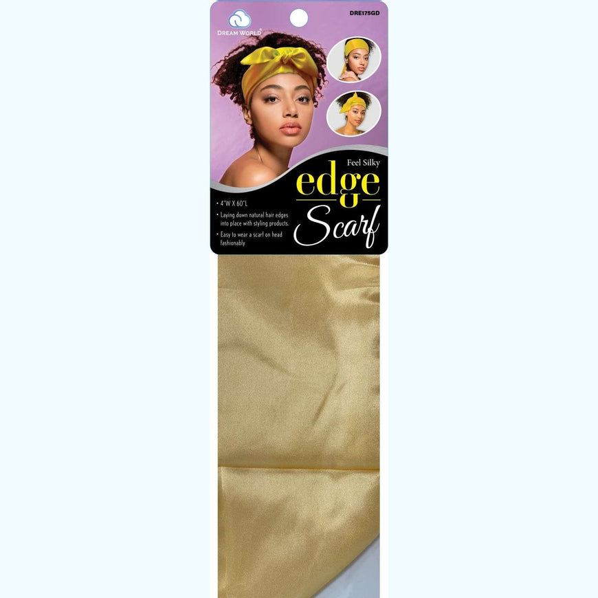 Dream Women Scarf Satin Edge Gold